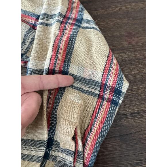 Vintage Sears Roebuck Shirt Womens OS Plaid Wool Blend Cropped 90s Lumber - Picture 5 of 8